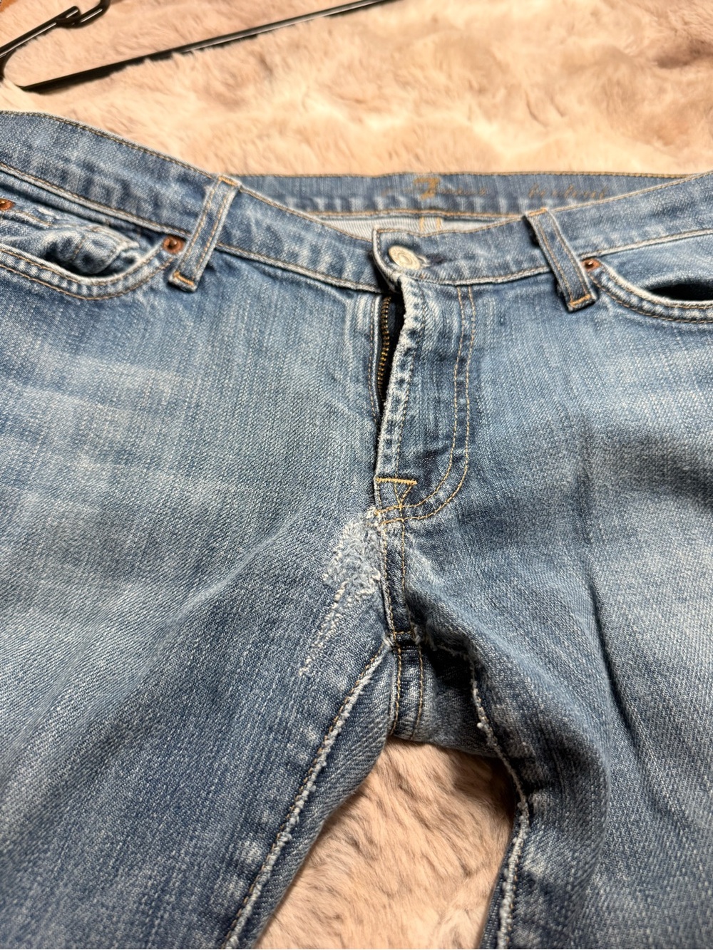7 for all Mankind jeans bootcut Vintage Y2K Made in USA flare Size 32 - Picture 6 of 9